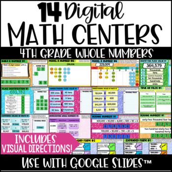 Digital Math Centers – 4th Grade Whole Numbers & Place Value For Google ...
